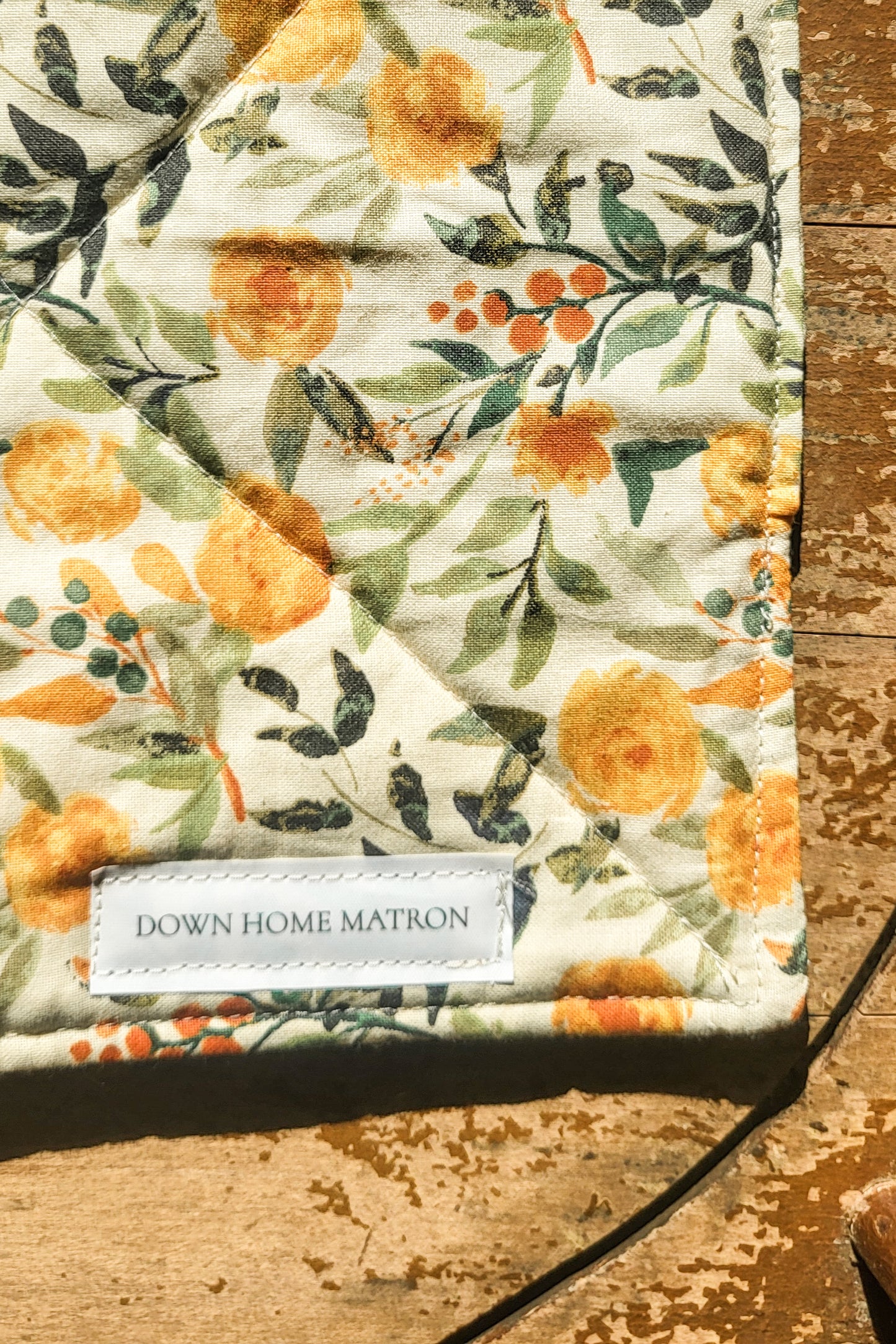 Big Orange Foral Potholder *limited edition*