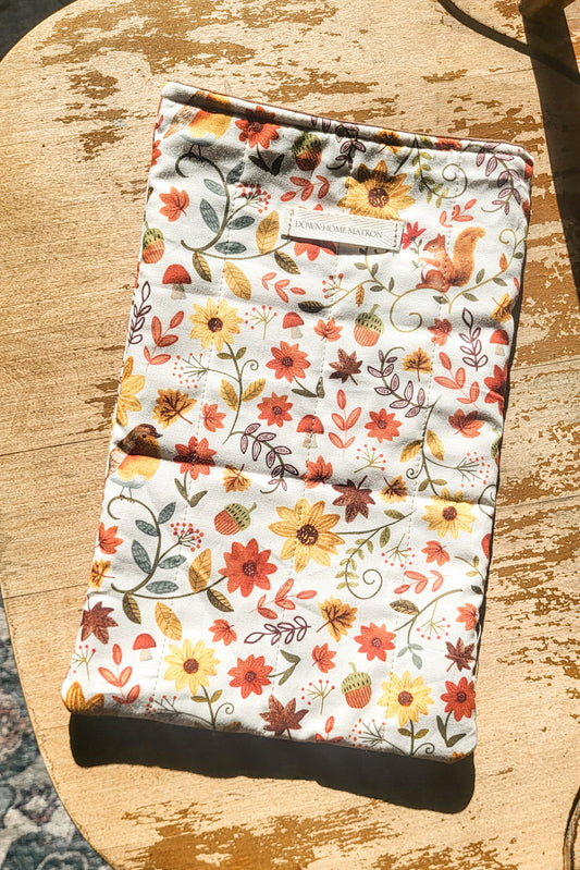 Sunflower & Leaves Book Sleeve