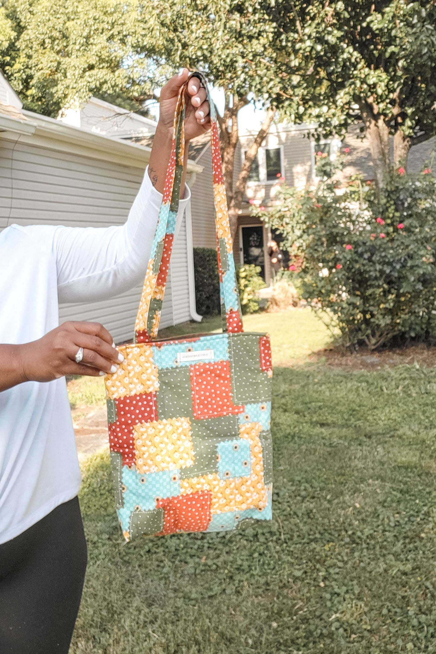 Foral Patchwork Tote