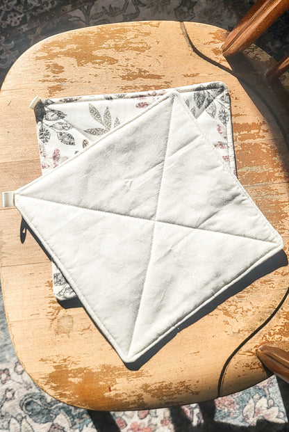 Red and Green Leaves Potholders *limited edition*
